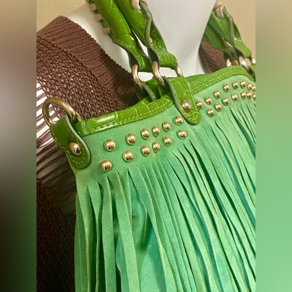 Fringe & Studs Suede Purse - Picture 5 of 13